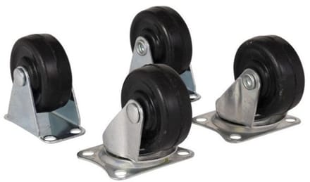 Bok en zwenkwiel set 40 mm - totale hoogte 50 mm