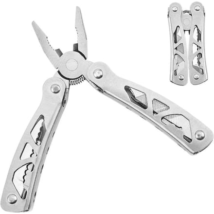 Pince multifonctionnelle en acier inoxydable pour le camping, outil multifonction pliable et polyvalent pour le creusement white