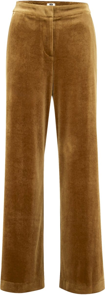 WE Fashion Dames velvet wide leg pantalon