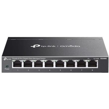 TP-Link Omada ES208G beheerde L2 gigabit-ethernet-netwerkswitch (10/100/1000) zwart