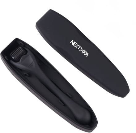 Nextora Dermaroller - Baardroller - Dermaroller Baardgroei - 540 Micro Naalden van 0.50mm - Microneedling roller - Zwart