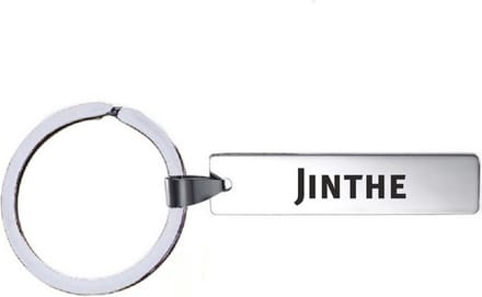 Sleutelhanger Met Naam - Jinthe - RVS