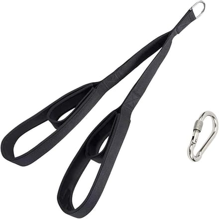 Tricep Touw - Kabel Bevestiging Pulldown - Kracht Training - Ergonomisch Ontwerp - 70 cm - Zwart