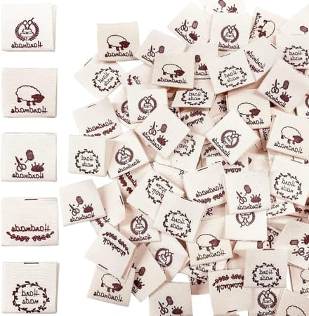 Handgemaakte Textiel Labels voor Kleding, Naaiwerk en Creatieve Projecten - Set van 100 Stuks