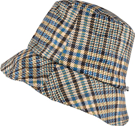 Happy Rainy Days Regenhoed Dames Regenhoedje Ruit Klein Blauw