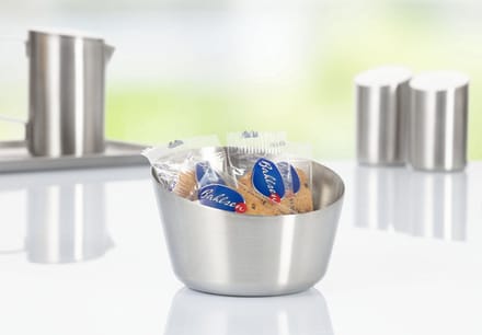 Esmeyer snack- en dipschaal VISTA, rond, zilver