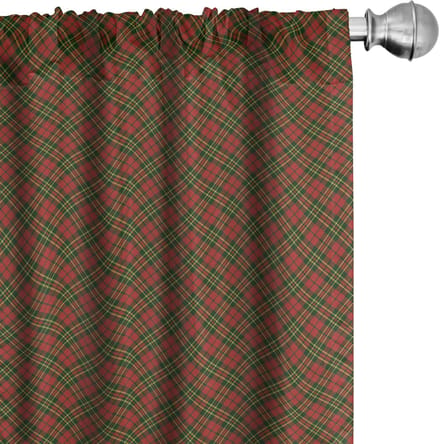 ABAKUHAUS Geruite Gordijnen – 2x75x225 cm – Microvezel, Verduisterend