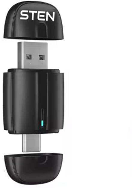 STEN CarPlay Dongle - Apple Carplay of Android Auto Dongle Draadloos - 2 in 1 - Plug & Play