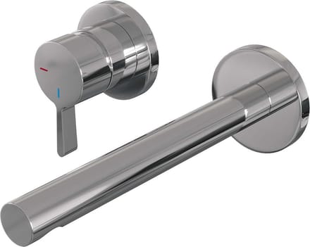Brauer Chrome Edition inbouw wastafelmengkraan met rechte uitloop en rozetten model E2 chroom