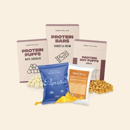 Protiplan - Mix Hartige & Zoete Snacks - Voordeelpakket - 5 soorten - Low Carb - Eiwitrijk