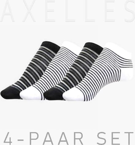 Sneakersokken gestreept, 4-pack set, maat 38/39 (25).