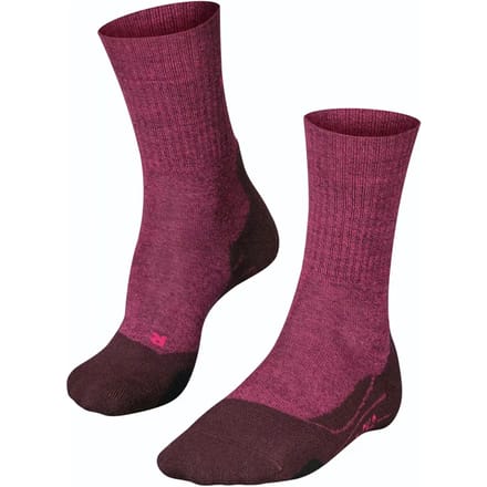 FALKE TK2 Wool anti-blaar dik wol functioneel materiaal wandelsokken dames rood - maat 35-36