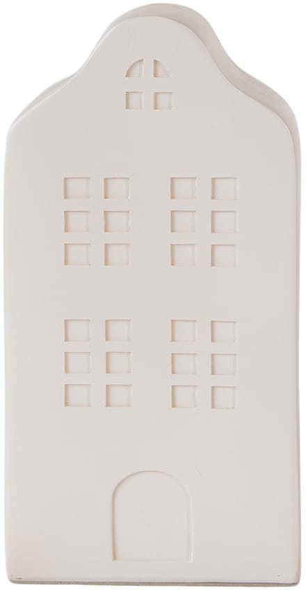Clayre & Eef Nachtlampje Huis LED 8x9x17 cm Wit Kunststof