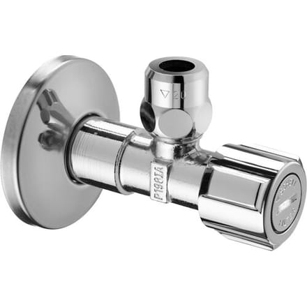 Schell Comfort hoekstopkraan 1/2" zelfdichtend x 10 mm knel - met rozet en filter