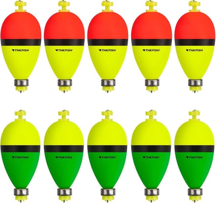 10x Schuim Visdobbers Set - Verpakking Ovale Slip Bobbers voor Forel, Baars en Witvis