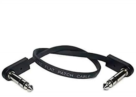 EBS PCF-DLS58 Deluxe - Flat Stereo Patchkabel - 58 cm - TRS Haaks/Haaks - Dubbelgeleider - Dubbele Afscherming - Flexibele Koperconductor - Zwart