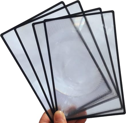 4x Vergrootglas Paginahouder 3x Vergrotingslens Plat Leeshulpmiddel Bladwijzer