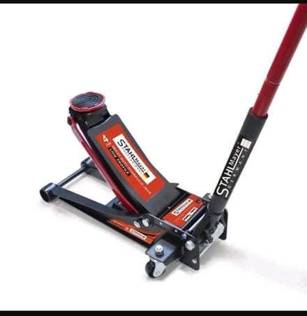 Autokrik - Krik Trolley - Onderhoud Auto - Extra Plat Model - 4000 kg Capaciteit - Zilver