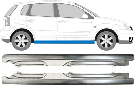 Volledige dorpel voor Volkswagen Polo 2001-2009 / Links + Rechts / Set