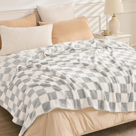 Zachte en Warme Fleece Deken met Ruitpatroon - 200 x 230 cm