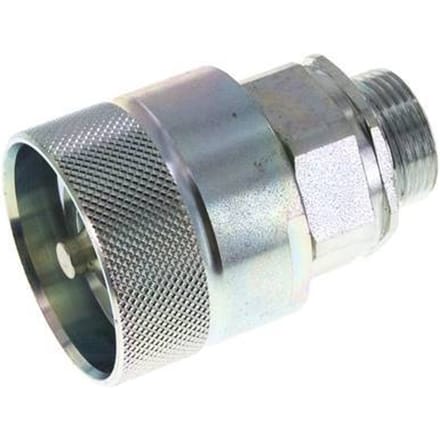 Stalen DN 25 Hydraulische Koppeling Insteeknippel 22 mm L Knelring ISO 8434-1 D M48 x 3