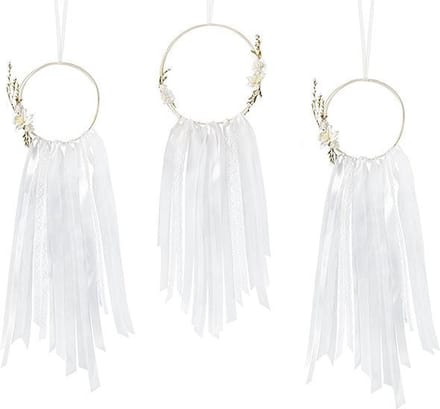 Partydeco - Dream catchers 3 stuks wit (3 stuks)