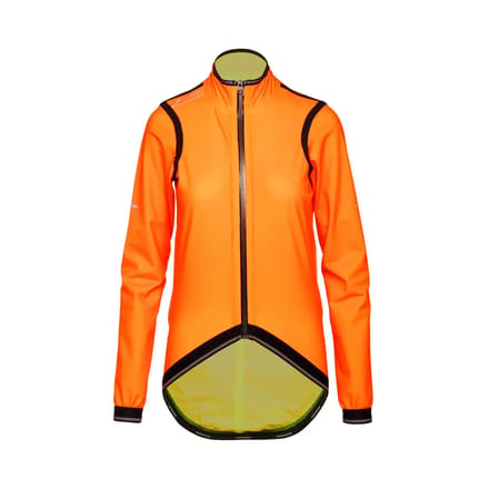 BIORACER Kaaiman - Regenjas Fiets - Dames - Oranje - Waterafstotend & Winddicht - Reflecterend - Maat L