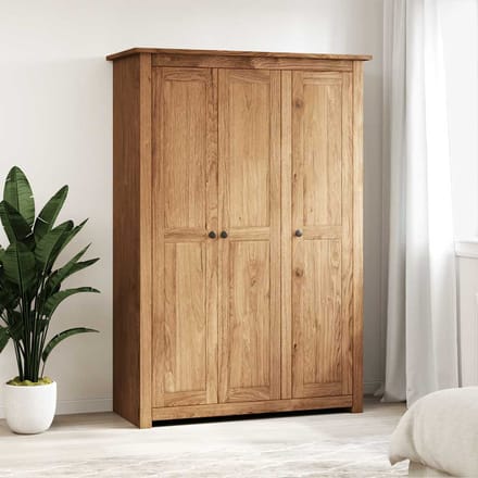 vidaXL - Kledingkast - 3 - deuren - Panama - Range - 118x50x171,5 - cm - grenenhout