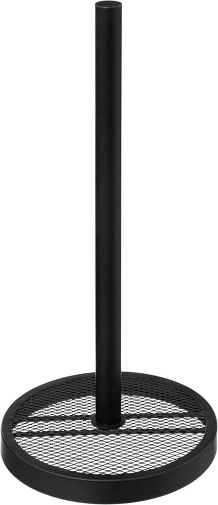 5Five Keukenrolhouder - zwart - staand - rvs - D16 x H33 cm - universeel