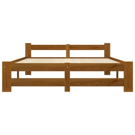 vidaXL - Bedframe - massief - grenenhout - honingbruin - 160x200 - cm