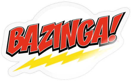 The Big Bang Theory Bazinga Sticker maat S (10 x 10 cm)