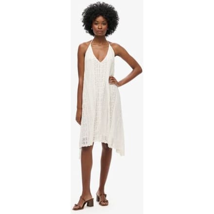 Superdry All Lace Midi-jurk Wit Grootte: 36