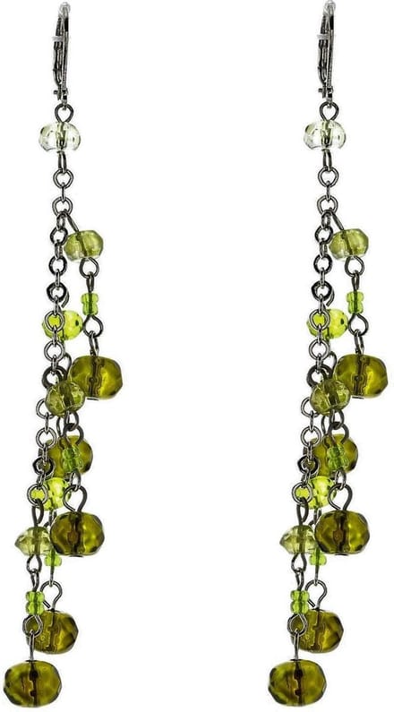 Behave - Lange oorhangers dames - Boho stijl - Groene kralen