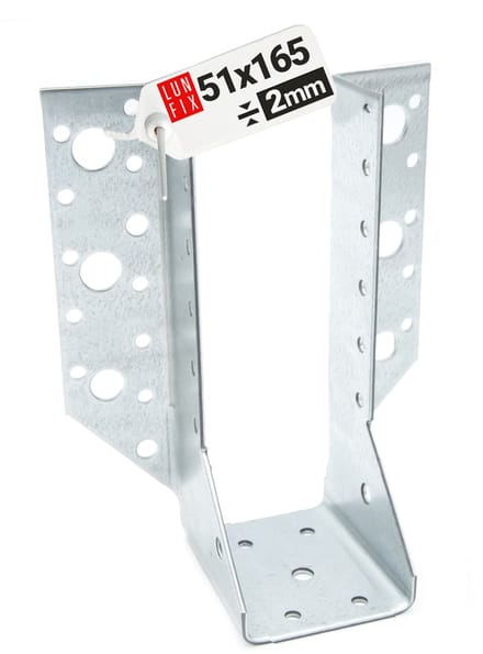 Balkenschuh - 51x165 mm - Typ A - 2 mm dik - U-vormige balkdrager - houten balkverbinder