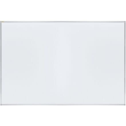 Whiteboard Franken X-tra!Line, geëmailleerd oppervlak, magnetisch, beschrijfbaar, incl. opbergbak, B 900 x H 600 mm, staal/aluminium, wit-zilver