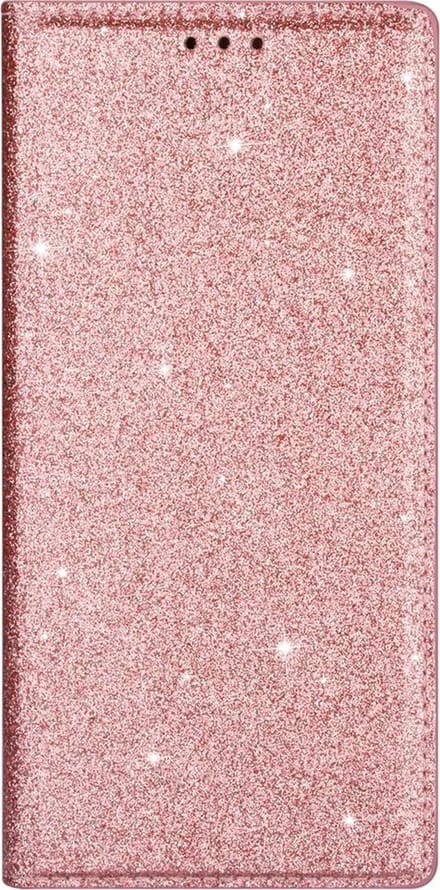 Hoesje geschikt voor iPhone 11 - Bookcase - Pasjeshouder - Portemonnee - Glitter - TPU - Rose Goud