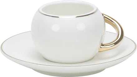 BRICARD ESPRESSO SET 2860 12/S-1 | WIT - GOUD 12-DELIG