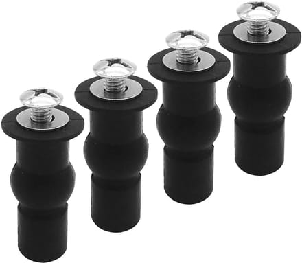 WC-bril bevestiging – 4 stuks rubberen bouten, 304 RVS schroeven
