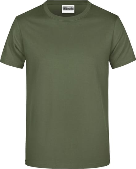 James And Nicholson Heren Ronde Hals Basic T-Shirt (Olijf)