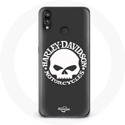 Coque - Harley Davidson - P20 Lite - Noir - Souple - Tête de mort