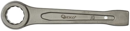 GEKO Ring Slogging Steeksleutel - 19mm - Voor Zwaar Werk - Chroom-Vanadium Staal