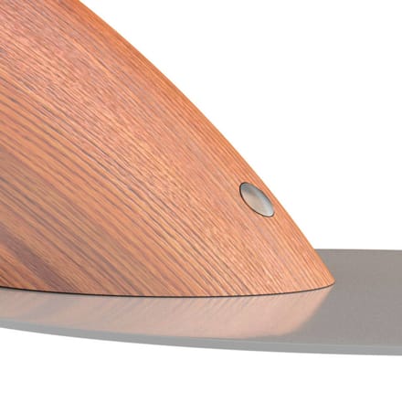 Aluminor LED bureaulamp Swingo met hout, grijs