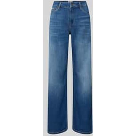 Low waist extra wide fit jeans met labeldetail
