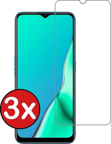 Screenprotector - 3 Stuks - Geschikt voor OPPO A5 2020 - Extra Sterk - Beschermglas - Gehard Glas - Tempered Glass - Screen Protector