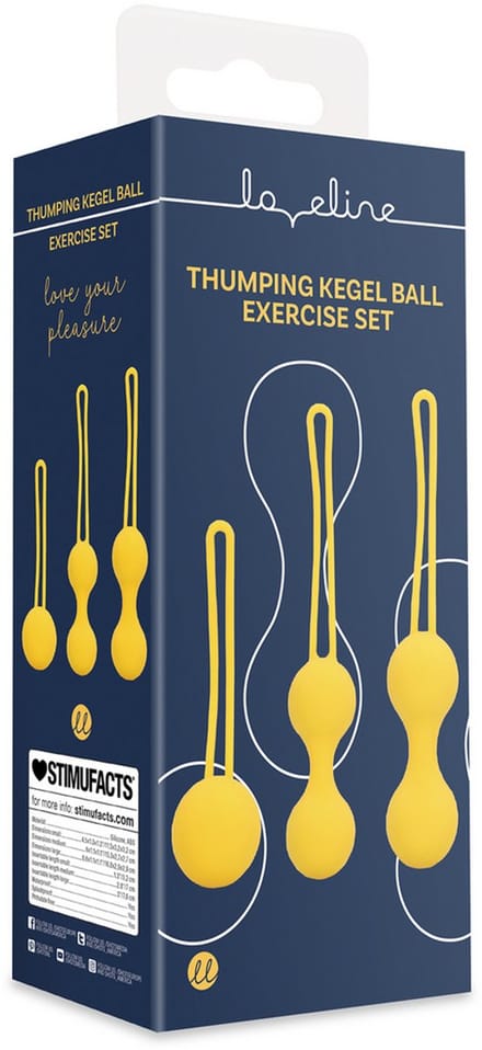 kegel ball exercise set geel