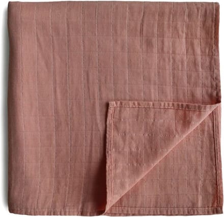 MUSHIE swaddle | Cedar | XL omslagdoek | Hydrofiel | 120 x 120 cm | 100% Katoen