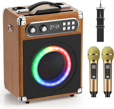Karaokeset met Draadloze Microfoon - Bluetooth Speaker - Partybox - audiobox