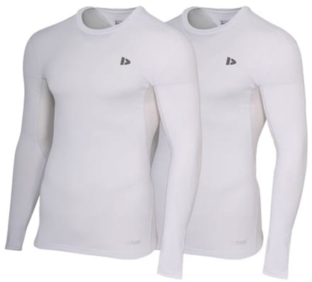 2-Pack Donnay - Baselayer Longsleeve - Thermo/Sportshirt - Heren - White (001) - maat M