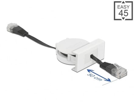 Delock Easy 45 Module Network Retractable Cable RJ45 Cat.5e black