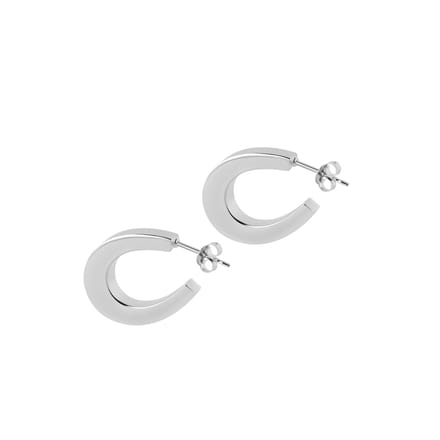 Zilver Ovale Hoops